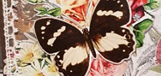 Lisa-Marie: Mit Schmetterling.... - Vintage-Karte von Lisa-Marie