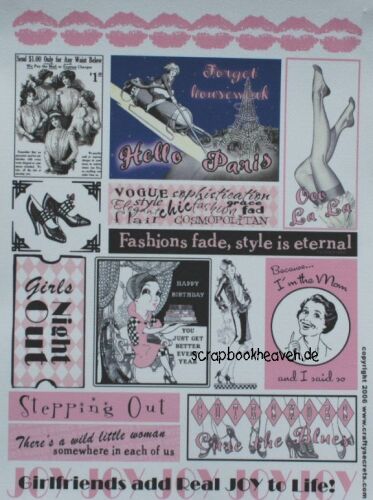CRS Sticker Cotton Scraps Girl Time