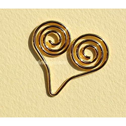 CRM Paperclips Heart Gold