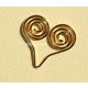 CRM Paperclips Heart Gold