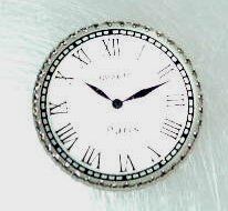 SNL - Clock 7/8" Diameter Nickel