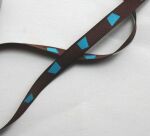 CRI Ribbon Brown with Aqua Crazy Checks (BND0022)