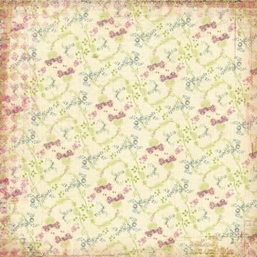 K & Company Papier- Margo Vintage Vine Glitter Paper