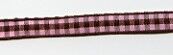 CRI Ribbon Pink-Brown Gingham 1/4"