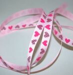 SRH - Grosgrain 3/8" Dotted & Striped Hearts...