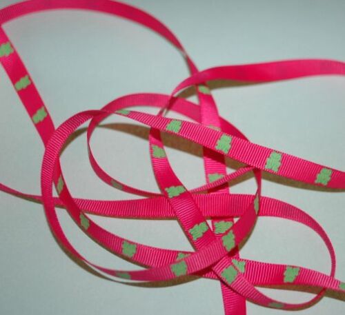 SRH - Grosgrain 3/8" Pink Frogs (BND0253)