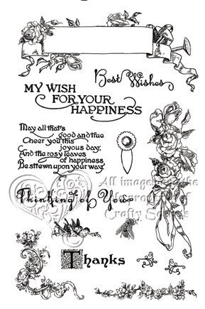 CRS Clear Stamps - Rosy Wishes