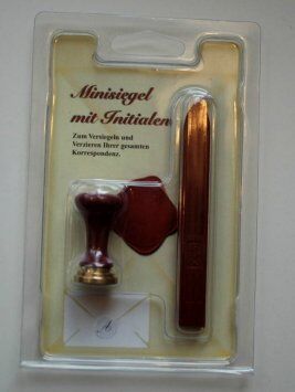 PRN Messingsiegel-Set Minisiegel Monogramm "A"