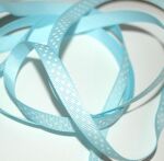 SRH Ribbon - Grosgrain 3/8" - Light Blue mit white Dots