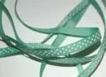 SRH Ribbon - Grosgrain 3/8" - Celadon mit white Dots