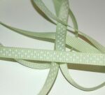 SRH Ribbon - Grosgrain 3/8" - Lime Juice mit white Dots