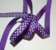 SRH Ribbon - Grosgrain 3/8" - Regal Purpur mit white Dots