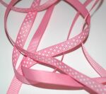 SRH Ribbon - Grosgrain 3/8" - Sherbet mit white Dots