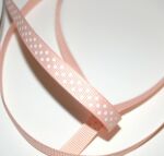 SRH Ribbon - Grosgrain 3/8" - Moonstone mit white Dots