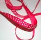 SRH Ribbon - Grosgrain 3/8" - Shocking Pink mit white Dots