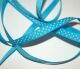 SRH Ribbon - Grosgrain 3/8" - Island Blue mit petal peach Dots