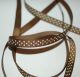 SRH Ribbon - Grosgrain 3/8" - Turftan mit cream Dots