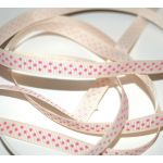 SRH Ribbon - Grosgrain 3/8" - Nude mit hot pink Dots
