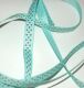 SRH Ribbon - Grosgrain 3/8" - Aqua mit turftan Dots