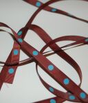 SRH Ribbon - Grosgrain 3/8" - Cappuccino mit blue...