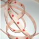 SRH Ribbon - Grosgrain 3/8" - Petal Peach mit hot red Big Dots