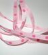 SRH Ribbon - Grosgrain 3/8" - Pearl Pink mit hot pink Big Dots