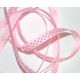 SRH Ribbon - Grosgrain 3/8" - Pearl Pink mit hot pink Dots
