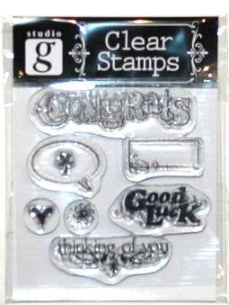 HRT Mini Clear Stamp Set - Congrats