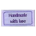 SRH Iron-On Handmade with love Lavender