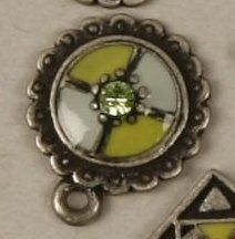 CCH Metal Art - Antik-Anhänger Grün rund