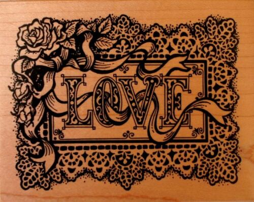 PSX Stempel - Lace Ribbon Rose Love