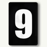 7G Metal Art - Metal Number Plate 9