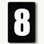 7G Metal Art - Metal Number Plate 8