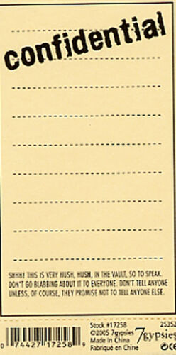 7G Vintage Tags - 97% Complete™ Tags: Confidential