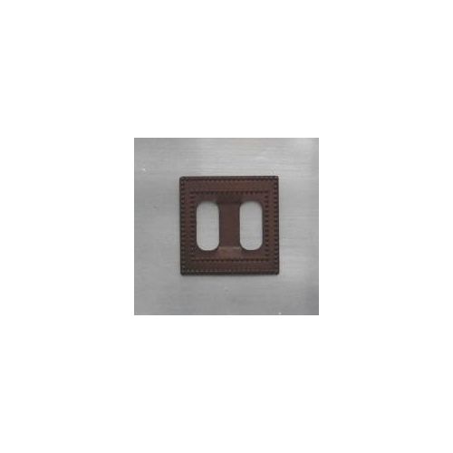 7G Metal Art - Belt Buckle Square - Chocolate Brown