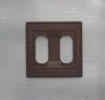 7G Metal Art - Belt Buckle Square - Chocolate Brown