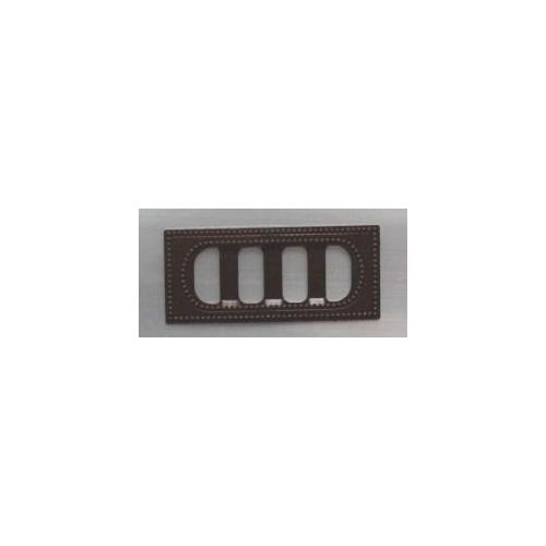 7G Metal Art - Belt Buckle Rectangle - Chocolate Brown