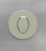 7G Metal Art - Belt Buckle Round - Creme