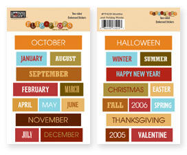 PPL Sticker - Flip-Flops - Months and Holiday Words