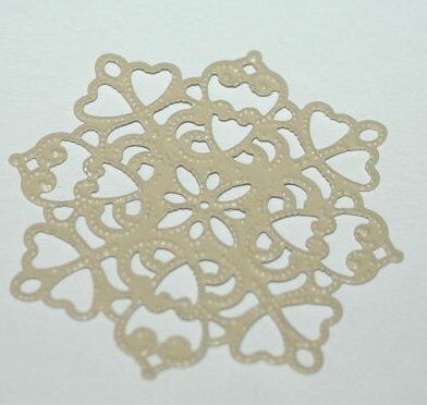 EFC Embellishments - Metall Ornament Creme-Beige