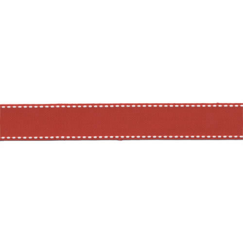 BAZ Ribbon - Red Dashed 7/8"