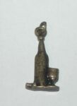 GLB Charm - Weinflasche mit Glas Antique Bronze