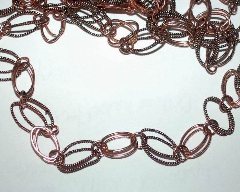 SRH Metal Art Kette Antique Kupfer Doppelring, 1,60