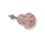 SRH Metal Art - Glass Knob 1" Depression Pink