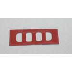 7G Metal Art - Belt Buckle Rectangle - Red