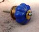 SRH Metal Art - Knob/Knopf Keramik Blau-Gold