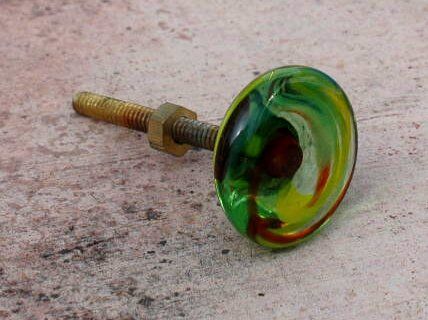 SRH Metal Art - Knob/Knopf Glas Modern Green