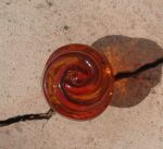 SRH Metal Art - Knob/Knopf Glas Rose Cognac