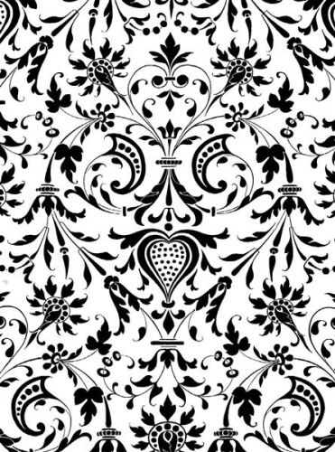 BLD Stempelgummi - Heart Fleurish Background