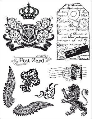 VID Clear Stempel - Krone, Löwe Flügel